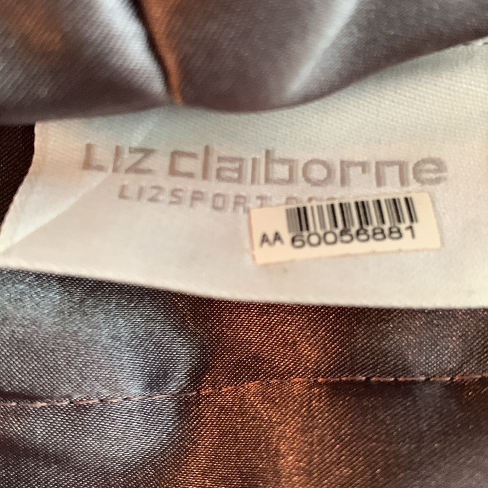 Liz Claiborne gray velvet like coat with satin like interior. Medium Petite - Picture 2 of 8